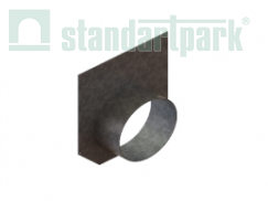 Купить Заглушка стальная оцинкованная с водоотводом DN200 для лотка водоотводного бетонного 6151-409Б по выгодной цене Заглушка стальная оцинкованная с водоотводом DN200 для лотка водоотводного бетонного 6151-409Б - Стандартпарк1