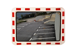 Купить Зеркало дорожное со светоотражающей окантовкой прямоугольное по выгодной цене Зеркало дорожное со светоотражающей окантовкой прямоугольное, рис. 4