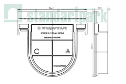 Купить Заглушка глухая пластиковая для лотков водоотводных пластиковых 8000-М/80001-М по выгодной цене Заглушка глухая пластиковая для лотков водоотводных пластиковых 8000-М/80001-М - Стандартпарк, рис. 3