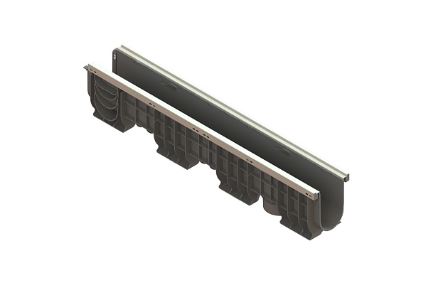 Лоток водоотводный пластиковый PolyMax Basic DN100 h200, рис. 2