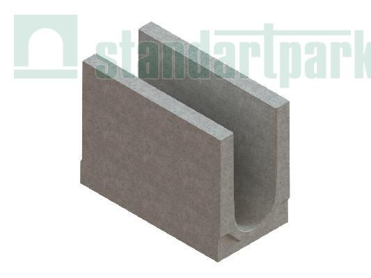 Лотки водоотводные бетонные BetoMax Plus DN300 с внутренним уклоном h270-770 - Standartparkчспмчв, рис. 1