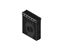 Пескоуловитель PolyMax Drive DN100 h614 на защелках с решеткой щелевой из высокопрочного чугуна кл.D400 (к-т)