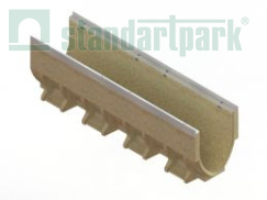 Лоток водоотводный CompoMax Drive полимербетонный V-образный DN200 H310 кл.D,E 75071V1