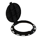 Люк тяжелый чугунный "К" тип Т с запорным устройством кл.С250