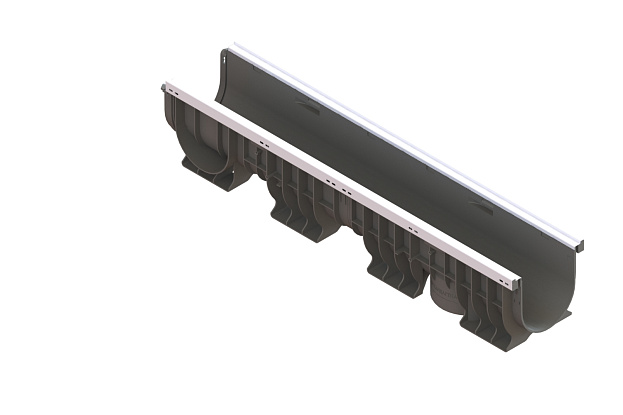 Лоток водоотводный пластиковый PolyMax Basic DN150 h200, рис. 2