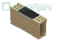 Блок монолитный водоотводный CompoMax полимербетонный ревизионный к ПУ с решёткой щелевой чугунной ВЧ DN200 h51 кл.Е (комплект) 0759058 - Стандартпарк1