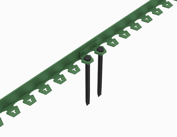 Бордюр пластиковый "New Fix Roll" H52 (комплект) оливковый, рис. 2