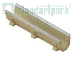 Лоток водоотводный  CompoMax Drive полимербетонный усиленный H210 кл.С,D,Е, рис. 1