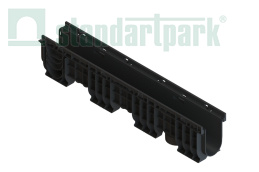 Лоток водоотводный пластиковый PolyMax Basic DN100 h215 высокий борт - Стандартпарк1
