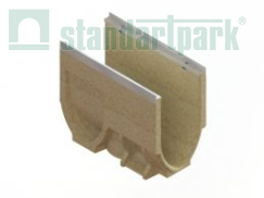 Лотки водоотводные полимербетонные CompoMax Drive DN200 каскадом h210-h410 полуметровые под решетки кл.Е1