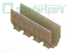 Лоток водоотводный CompoMax Drive полимербетонный V-образный DN200 H410 кл.D,E 75671V1