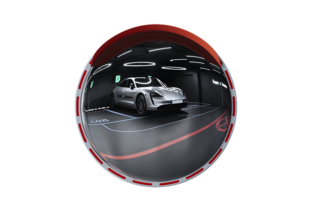 Зеркало сферическое круглое с козырьком, рис. 4