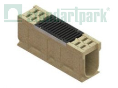 Блок монолитный водоотводный CompoMax полимербетонный ревизионный с решёткой щелевой чугунной ВЧ DN200 h41 кл.Е (комплект) 0759557 - Стандартпарк1