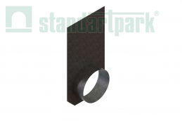 Заглушка стальная оцинкованная с водоотводом DN200 для лотка водоотводного бетонного - Стандартпарк1