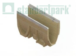 Лотки водоотводные полимербетонные CompoMax Drive DN150 с внутренним уклоном h260-h320 полуметровые под решетки кл.E, рис. 1