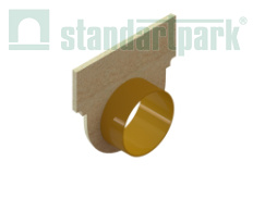 Заглушка торцевая с отводом полимербетонная для лотка 725711