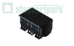 Лоток PolyMax пластиковый с решеткой ячеистой чугунной ВЧ кл. D400 (к-т) 0890044 - Стандартпарк1