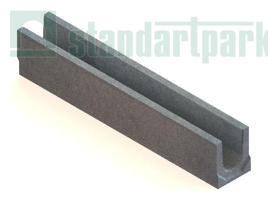 Лотки водоотводные бетонные BetoMax Drive DN100 уклонные h85-205 - Standartparkчспмчв, рис. 1