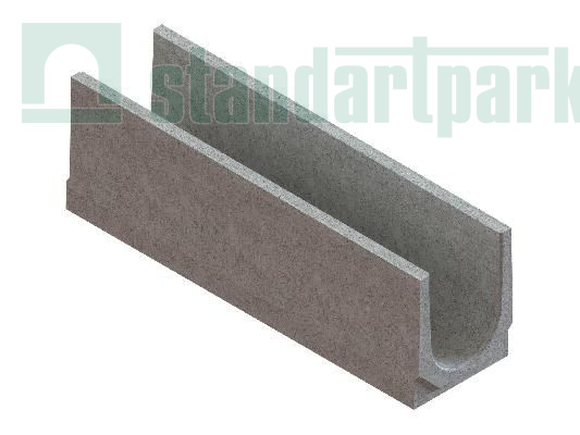 Лотки водоотводные бетонные BetoMax Drive DN200 уклонные h180-335 - Standartparkчспмчв, рис. 1