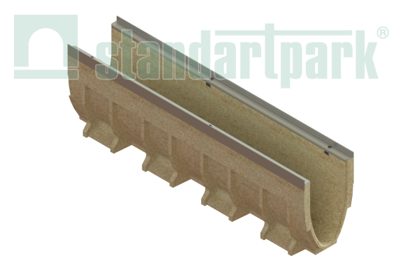 Лотки водоотводные полимербетонные CompoMax Drive DN150 каскадом h210-320 под решетки кл.С - Стандартпарк, рис. 1