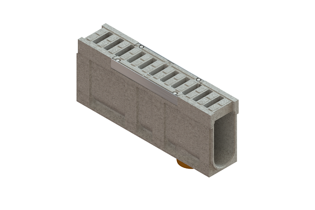 Блок монолитный водоотводный CompoMax ревизионный с решеткой полимербетонной DN150 h41 кл.E (комплект), рис. 5