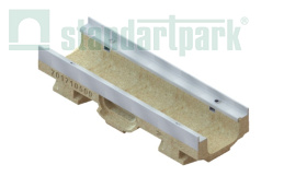 Лоток водоотводный полимербетонный мелкосидящий CompoMax Drive DN100 h100 полуметровый1