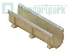 Лоток водоотводный CompoMax Drive полимербетонный усиленный DN200 H310, рис. 1