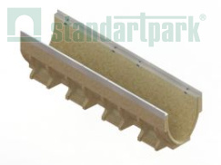 Лоток водоотводный CompoMax Drive полимербетонный V-образный DN200 H260 кл.D,E 75571V1