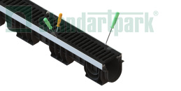 Решетка водоприемная Drive DN100 щелевая чугунная ВЧ кл. D400 под защелку, рис. 2