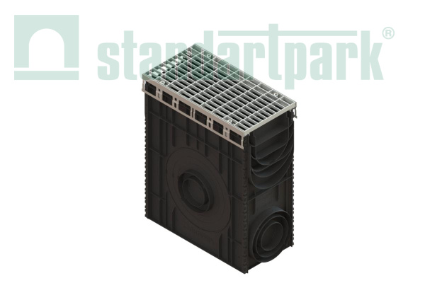 Пескоуловитель PolyMax Drive DN200 H600 с решеткой ячеистой ОС кл.А15 (к-т) - Стандартпарк, рис. 1