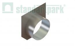 Заглушка торцевая стальная с водоотводом для лотка водоотводного бетонного 4709-D1