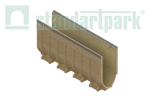 Лотки водоотводные полимербетонные CompoMax Drive DN200 каскадом h415-610 под решетки кл.С - Стандартпарк, рис. 1