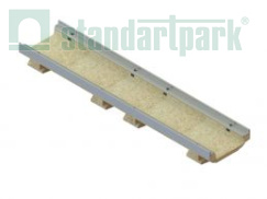 Лоток водоотводный мелкосидящий CompoMax Drive DN150 полимербетонный H80 кл. D,E, рис. 1