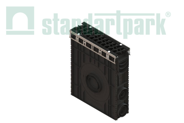 Пескоуловитель пластиковый PolyMax Drive DN100 с решеткой «шина» ВЧ кл.Е600 (к-т) - Стандартпарк, рис. 1