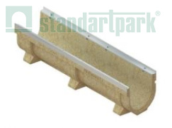 Лоток водоотводный CompoMax Drive полимербетонный усиленный DN200 H260, рис. 1