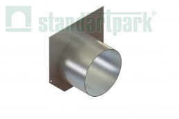 Заглушка торцевая стальная с водоотводом к лоткам бетонным 4069-D1