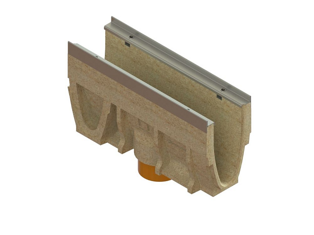 Лоток водоотводный полимербетонный CompoMax Drive DN100 h260 полуметровый 70671.05V, рис. 2