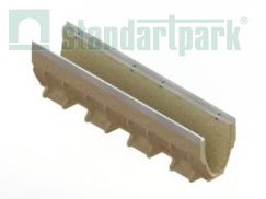 Лотки водоотводные полимербетонные CompoMax Drive DN150 с внутренним уклоном h215-h320 под решетки кл.D, E1