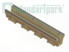 Лотки водоотводные полимербетонные CompoMax DN100 каскадом h 210-230 1