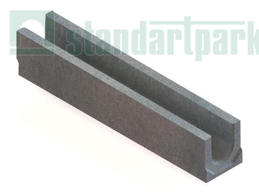 Лотки водоотводные бетонные BetoMax DN110 уклонные h100 - 195 - Standartparkчспмчв, рис. 1