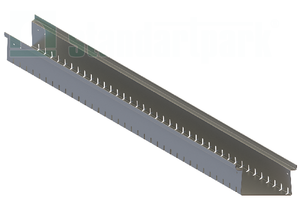 Лоток дренажный Steel Lite для плоских кровель угловой 90гр. правый, рис. 1