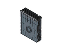 Пескоуловитель PolyMax Drive DN100 h614 на защелках с решеткой щелевой из высокопрочного чугуна кл.D400 (к-т)