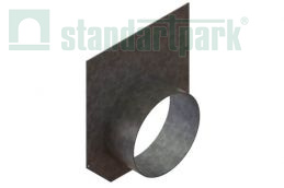 Заглушка торцевая стальная к лоткам бетонным 40676, 40671, 40671.4 с водоотводом1