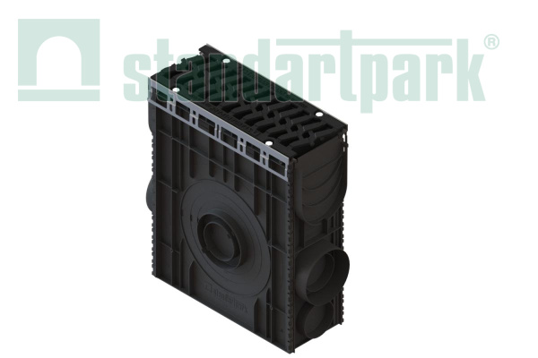 Пескоуловитель сборный DN150 пластиковый PolyMax Drive с решеткой чугунной шина кл.Е (к-т) 082800755 - Стандартпарк, рис. 1