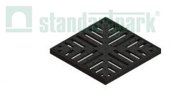 Решетка чугунная Basic снежинка к дождеприемнику 300x300 кл. А15 - Стандартпарк1