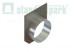 Заглушка торцевая стальная с водоотводом для лотка водоотводного бетонного 4509-D ЗВЛВ-20.26.291