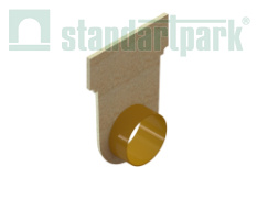 Заглушка торцевая с отводом полимербетонная для лотка 726711