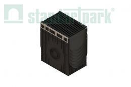 Пескоуловитель сборный PolyMax Drive DN300 H616 с чугунной щелевой решеткой C250 (к-т), рис. 1