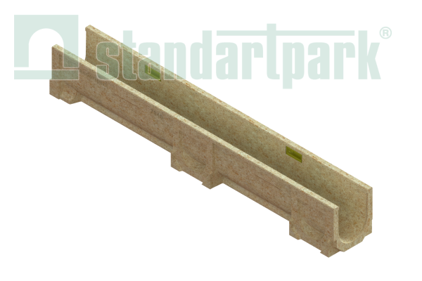 Лоток водоотводный полимербетонный CompoMax Basic DN100 h150 - Стандартпарк, рис. 1