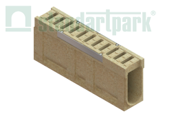 Блок монолитный водоотводный CompoMax полимербетонный ревизионный с решеткой полимербетонной DN150 h41 кл.E (комплект) - Стандартпарк, рис. 1